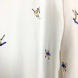 Lou & Grey for Loft White Snow Ski and Snowboard Sweatshirt- Size M (sold out online, we have matching sweatpants, see notes)
