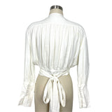 No Brand Long Sleeve Wrap Top- Size ~S (see notes)