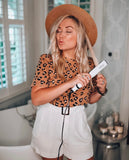 A New Day Animal Print Puff Sleeve Top- Size M