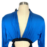 Zara Blue Front Slit and Open Back Dress- Size ~4 (see notes)