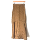 Nasty Gal Polka Dot Satin Faux Button Down Front Slit Skirt NWT- Size 4