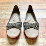 Tory Burch Rhinestone Bow Flats- Size 9 (see notes)