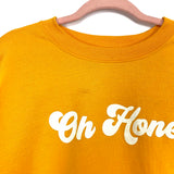 No Brand Mustard "Oh Honey" Crewneck Sweatshirt- Size XL (See Notes)
