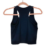 No Brand Black Racerback Cropped Tank - Size M