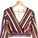 Flying Tomato Faux Suede Striped Crop Top NWT- Size S