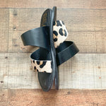 Beach By Matisse Upper Leather and Real Dyed Cow Fur Double Strap Sandals NWOT- Size 7