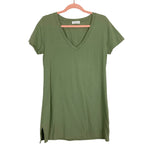 Lovers + Friends Olive V-Neck Carlo T-Shirt Dress- Size M (sold out online)