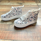 Universal Thread Floral Platform High Top Sneakers with Side Zippers- Size 6.5