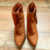 Qupid Brown Fringe Ankle Boot- Size 6.5