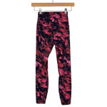 Lululemon Black/Pink Patterned High Waisted Leggings- Size 2 (Inseam 25")