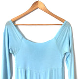 No Brand Blue 3/4 Sleeve Flowy Maxi Maternity Dress- Size ~ S/M (see notes)