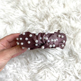 No Brand Pearl Top Knot Headband