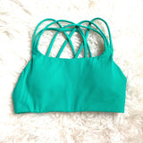 Athleta Green Strappy Back Sports Bra- Size S
