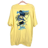 Guy Harvey Yellow Front Pocket Bimini Bahamas Back Graphic T-Shirt- Size 2XL