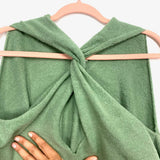 Miracle Green Front Twist Cutout Sweater- Size M/L