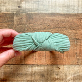 No Brand Sage Ribbed Top Knot Headband