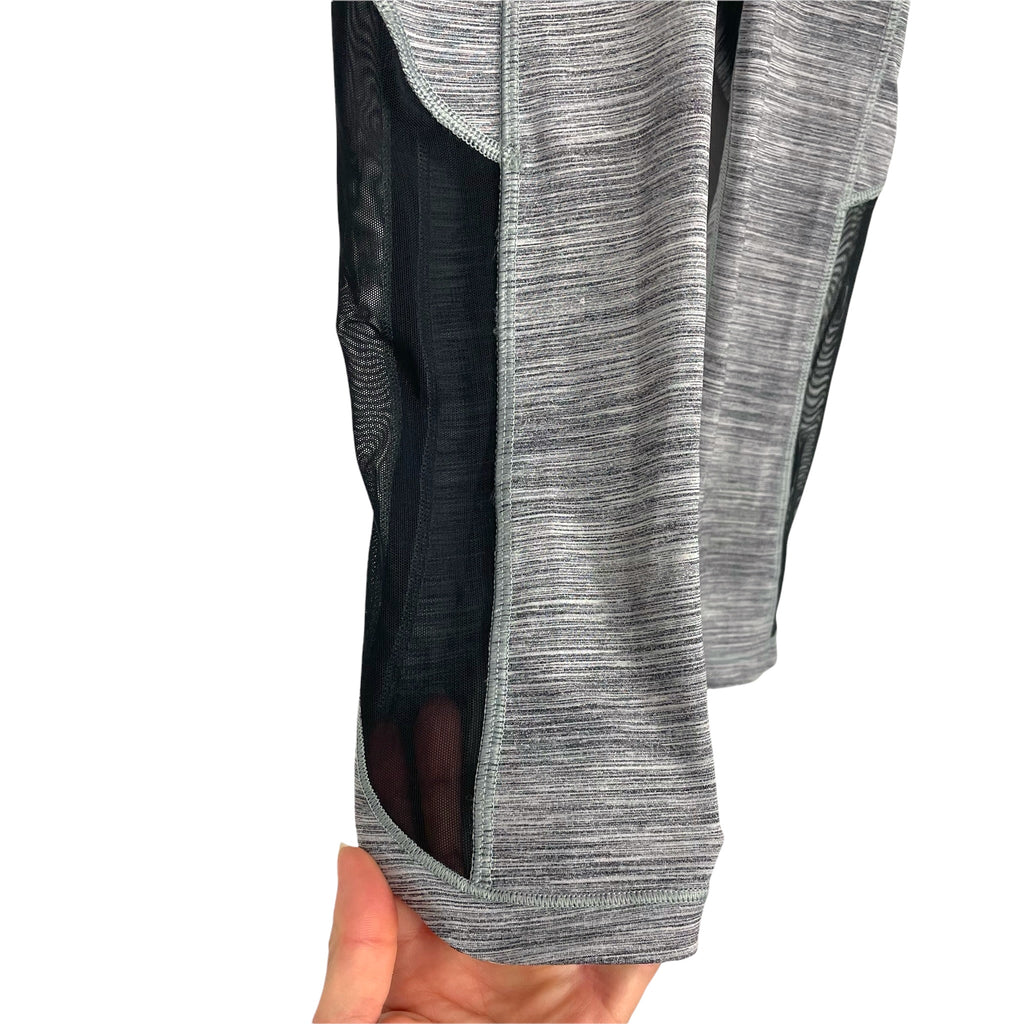Lululemon Heathered Grey with Side Zipper Pocket and Mesh Sides Croppe –  The Saved Collection