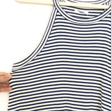 Madewell Blue & White Ribbed Racerback Dress- Size XL