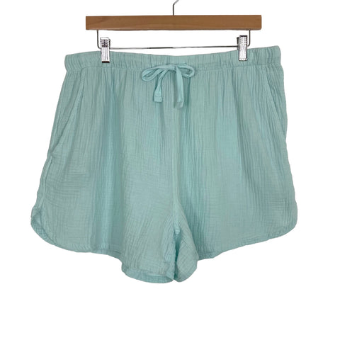 Stars Above Robins Egg Blue Gauze Lounge Shorts- Size XL (sold out online, we have matching top)