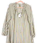 Show Me Your Mumu Tan and Cream Striped Dress NWT- Size L