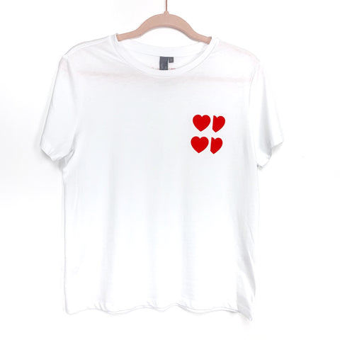 Sweaty Betty White Heart T-Shirt- Size M