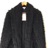 Love Fire Black Faux Fur Coat NWT- Size M