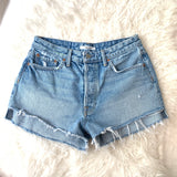 Grlfrnd Light Wash Denim Cut Off Shorts- Size 28