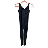 SlipIns Black Printed Bodysuit- Size XS