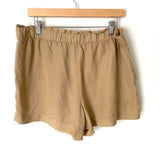 LOFT Tan Drawstring Waist Shorts NWT- Size L