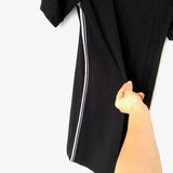 BB Dakota Black Shirt Dress with Side Stripe NWT- Size XS