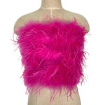 Nasty Gal Hot Pink Feather Bandeau Top NWT- Size 14 (see notes)