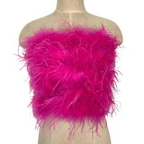 Nasty Gal Hot Pink Feather Bandeau Top NWT- Size 14 (see notes)