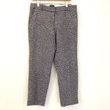 J Crew Cafe Capri Blue, Black, Gold Capri Pants- Size 6