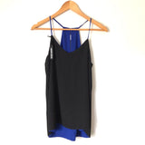 Express Blue and Black Reversible Racerback Tank NWT- Size S