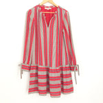LOFT Red Striped Drop Waist Dress- Size S