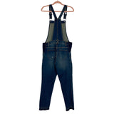 Indigo Blue Maternity Distressed Overalls- Size S