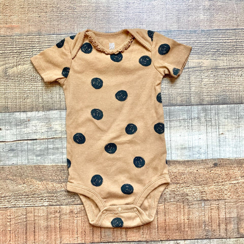 Just One You by Carters Brown with Black Polka Dots Onesie- Size 12M