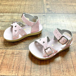 Sun-San Shiny Pink Sweetheart Sandals- Size 5