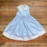 Kidiwi Blue/White Striped Smocked Sleeveless Dress- Size 3 (see notes)