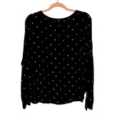 Plush Black Heart Print Pajama Set- Size XS (sold as a set)
