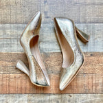 Shu Shop Leonor Gold Pumps- Size 8.5 (Like New, sold out online)