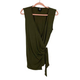 Bobeau Olive Ribbed Wrap Top- Size L (we have matching pants, sold out online)
