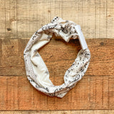 Icing Cream/Tan/Black Paisley Headwrap NWT