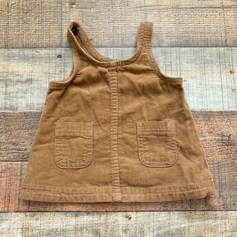 Old Navy Corduroy Camel Jumper Dress- Size 0-3M