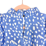 Entro Light Blue Savvy Spots Blouse NWT- Size L