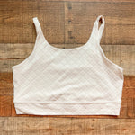 Nike Cream Quilted Dri Fit Cropped Tank- Size L (we have matching leggings)