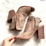 Vince Camuto Tan Peep Toe Block Heel Booties- Size 10 (see notes)