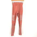 Carbon38 Mauve Eyelet Detail Leggings- Size S (Inseam 27”) See notes!!