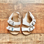 Old Navy White Buckle Sandals- Size 6-12M (see notes)