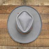 Glitzy Bella Grey Wool Hat with Velvet Ribbon Trim and Adjustable Inner Tie (LIKE NEW, sold out online)